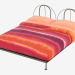 3D modeli Tapetto Volante metal çerçeve üzerinde çift kişilik yatak - önizleme