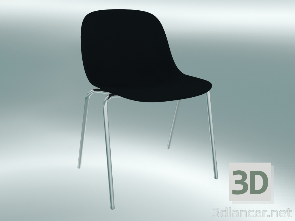 Modelo 3d Cadeira de fibra A-Base (preta) - preview