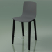 3d model Bar chair 3993 (4 wooden legs, polypropylene, black birch) - preview