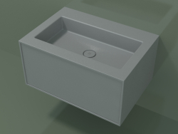 Washbasin with drawer (06UC42401, Silver Gray C35, L 72, P 50, H 36 cm)
