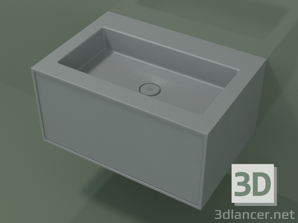 3D modeli Çekmeceli lavabo (06UC42401, Gümüş Gri C35, L 72, P 50, H 36 cm) - önizleme