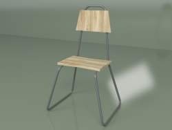 Chair (dark gray, light veneer)
