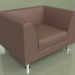 3d model Armchair Evolution (Brown leather) - preview