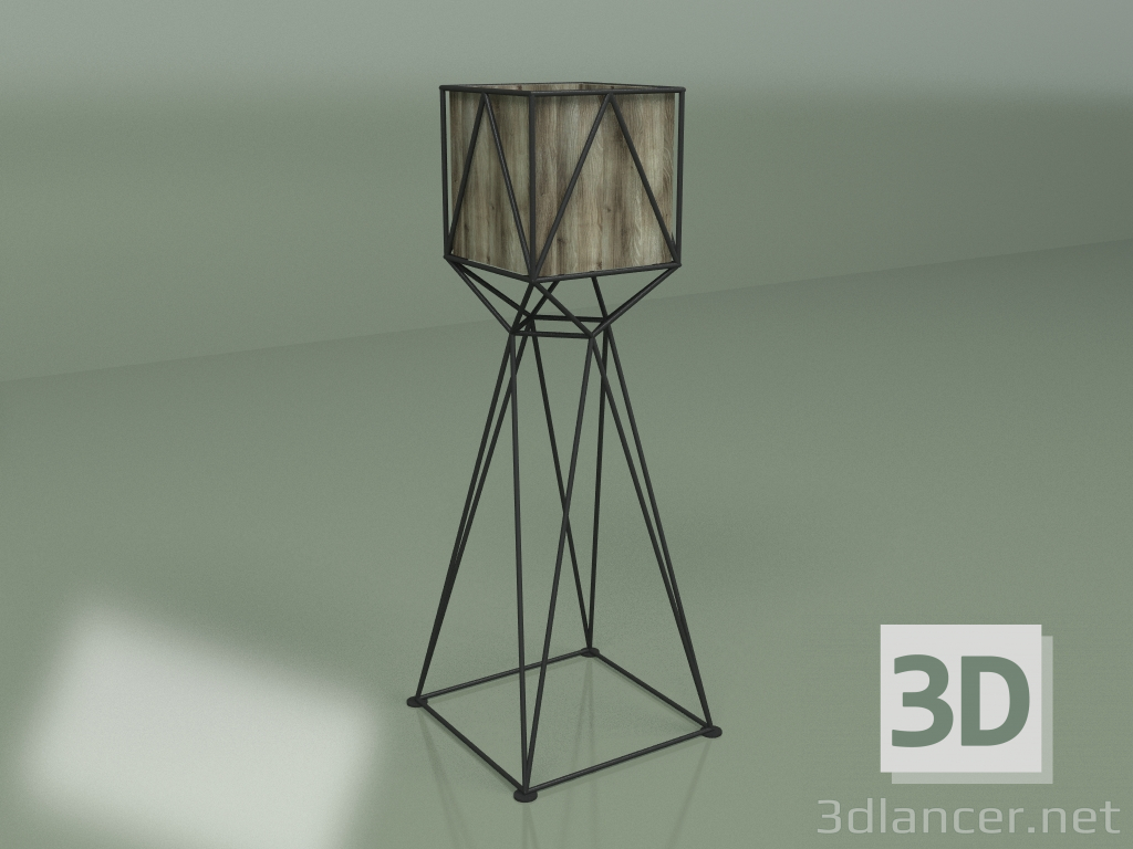 modello 3D Vaso per fiori HERBA 1010 (cenere grigio) - anteprima