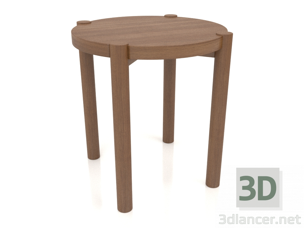 modello 3D Sgabello (estremità dritta) (P=400x433, legno marrone chiaro) - anteprima