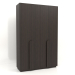 3d model Wardrobe MW 04 wood (option 1, 1830x650x2850, wood brown dark) - preview