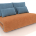 3d модель Диван-кровать Justin-2 (оранжевый-бирюзовый) – превью