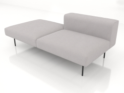 3-Sitzer-Sofamodul mit halber Rückenlehne