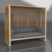 3D Modell Al Fresco Sofa mit Gestell aus Kunstholz, Aluminium und hoher Rückenlehne (Sand) - Vorschau