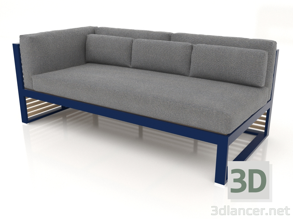 3D modeli Modüler kanepe, bölüm 1 sol (Gece mavisi) - önizleme