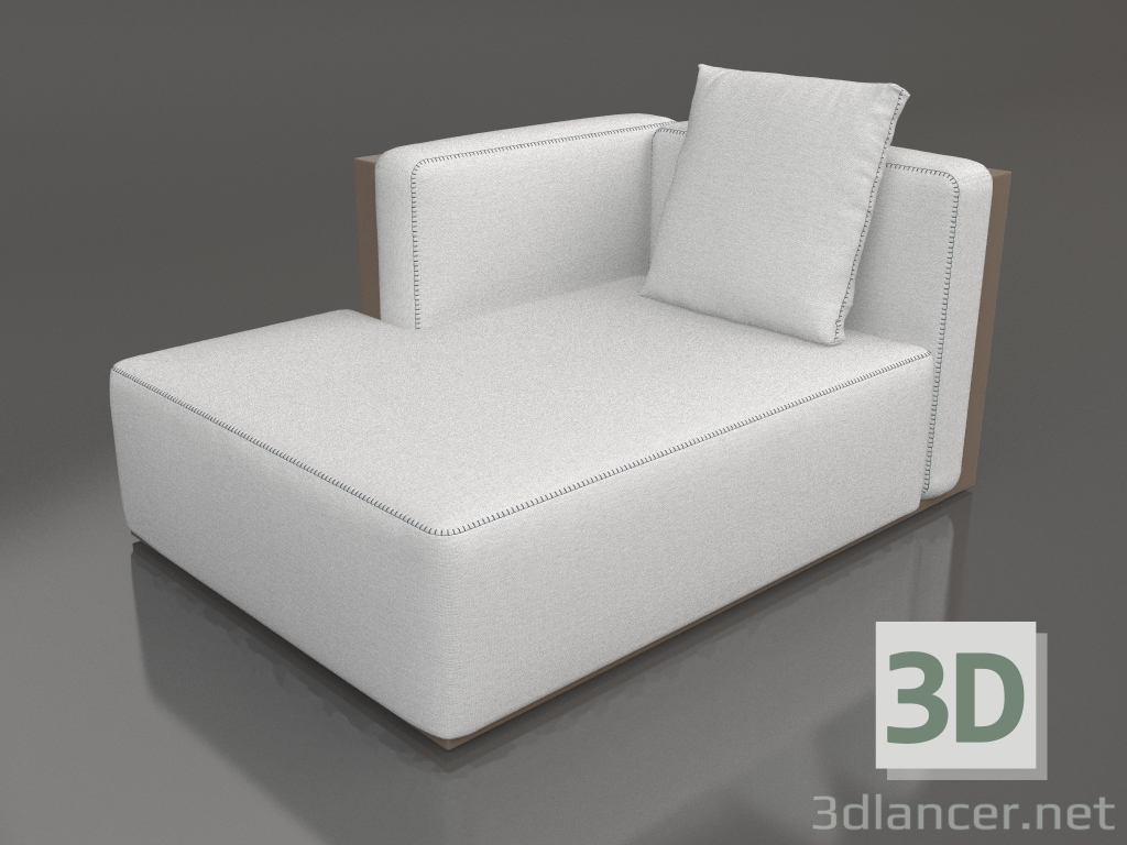 modèle 3D Module canapé, section 2 gauche (Bronze) - preview