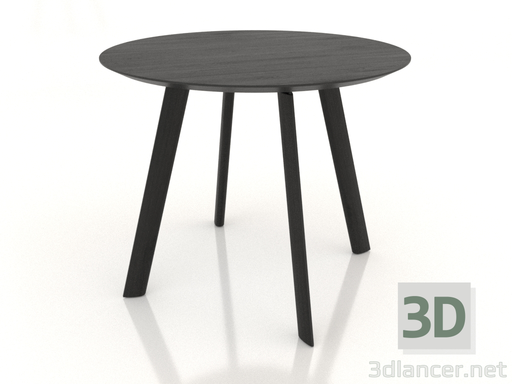 3d model Mesa de comedor BRASKO 900x900x750 mm (roble negro) - vista previa