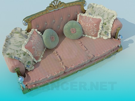 3d модель Королевская софа – превью 3d модель Королевская софа – превью