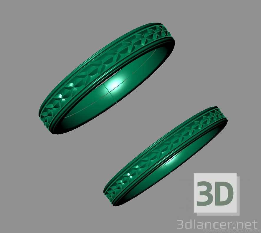 Anillos de compromiso 3D modelo Compro - render