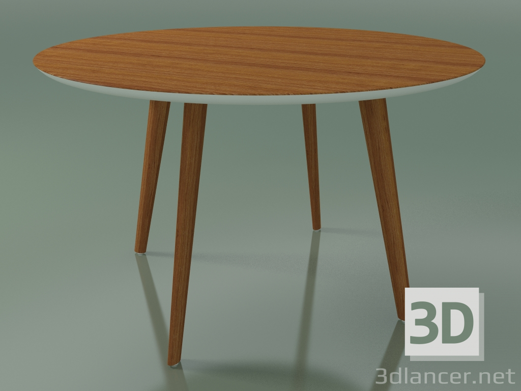 3D Modell Runder Tisch 3500 (H 74 - T 120 cm, M02, Teak-Effekt) - Vorschau