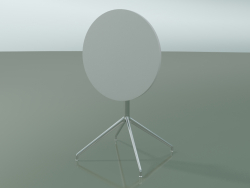 Стол круглый 5709, 5726 (H 74 - Ø59 cm, cложенный, White, LU1)