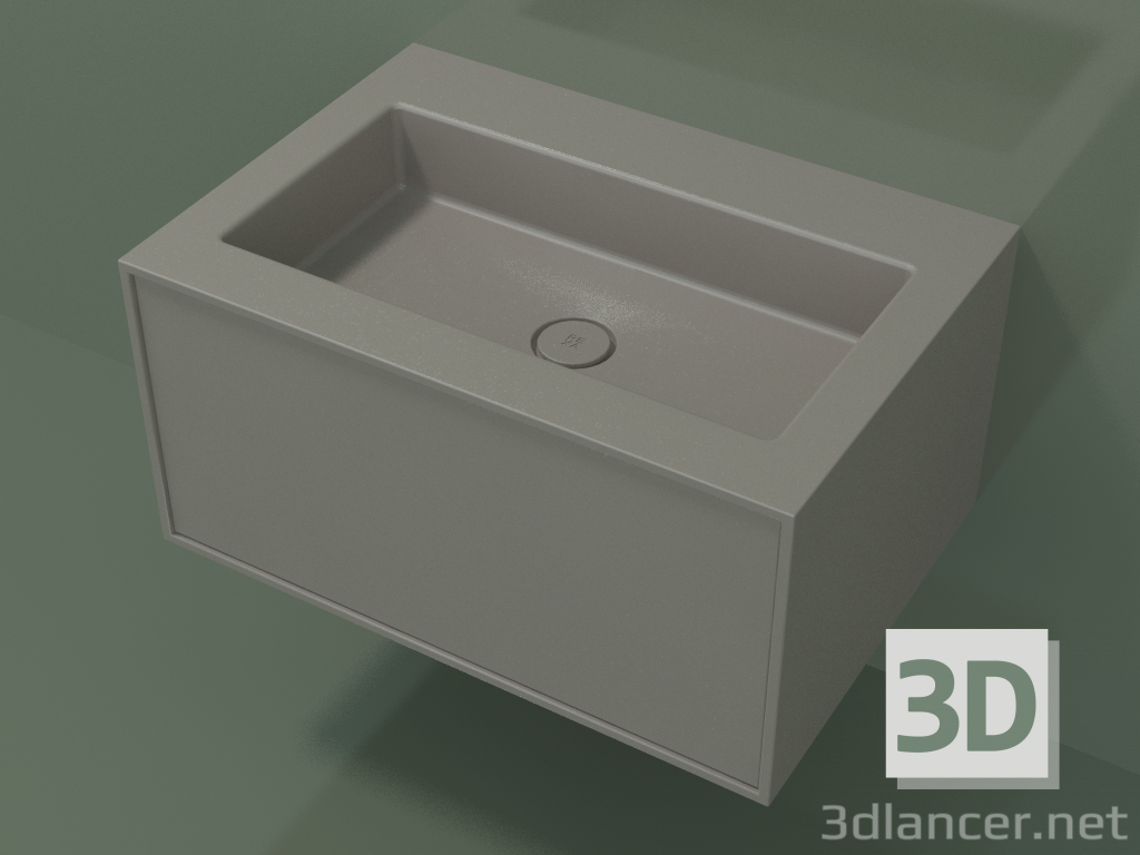 3d model Lavabo con cajón (06UC42401, Clay C37, L 72, P 50, H 36 cm) - vista previa