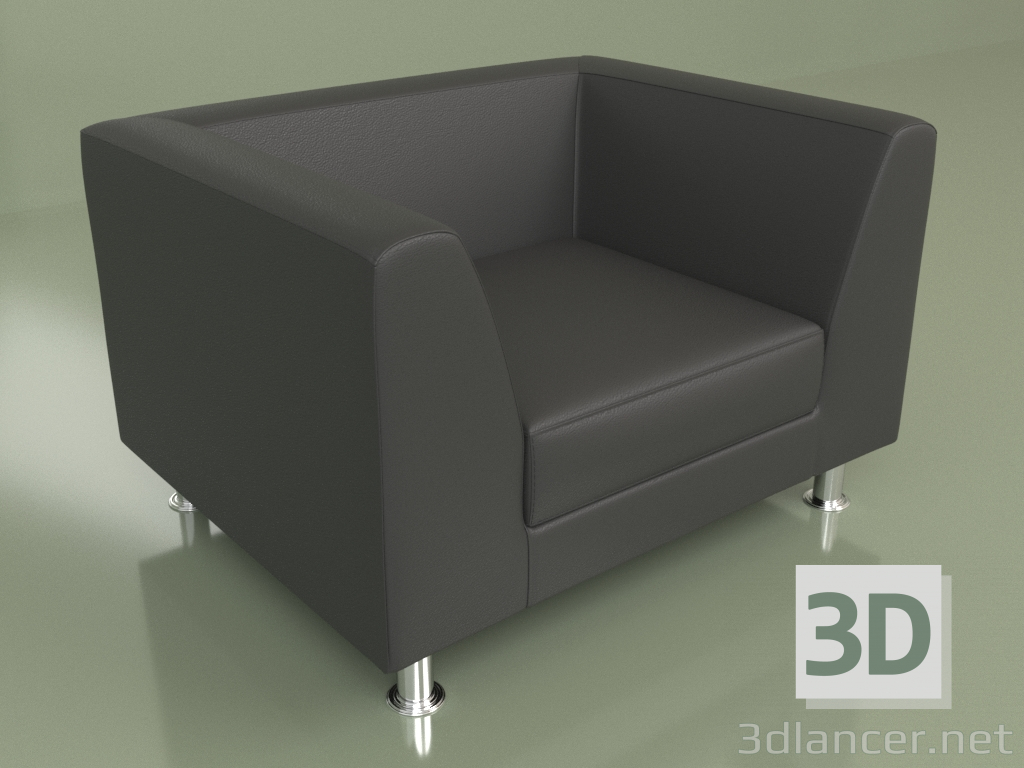 3D Modell Sessel Evolution (Schwarzes Leder) - Vorschau