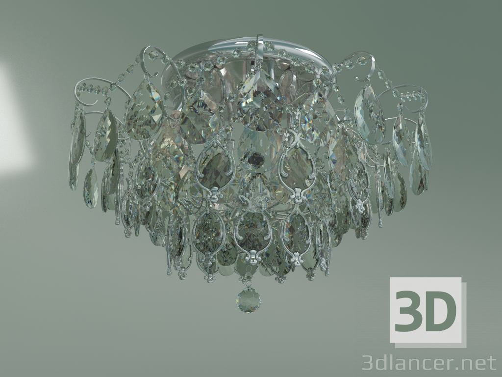 modèle 3D Lustre de plafond 10081-6 (cristal chromé clair Strotskis) - preview