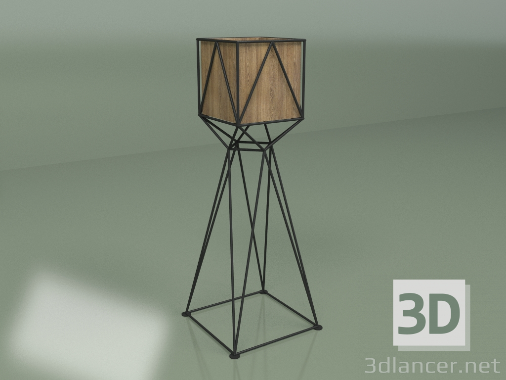 3D Modell Blumenvase HERBA 1010 (rustikale Esche) - Vorschau