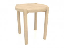 Stool (straight end) (D=400x433, wood white)