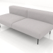 3D Modell 3-Sitzer-Sofamodul mit Rückenlehne - Vorschau