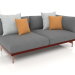 Modelo 3d Módulo de sofá, seção 1 direita (Vinho tinto) - preview
