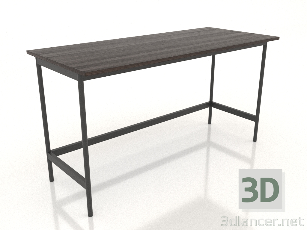 modèle 3D Bureau 1400x600 mm (frêne noyer) - preview