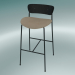 3d model Bar stool Pavilion (AV10, H 95cm, 50х52cm, Black stained oak, Leather - Silk Аniline) - preview
