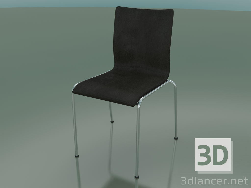 3d model 4-leg chair with leather upholstery (101) - preview