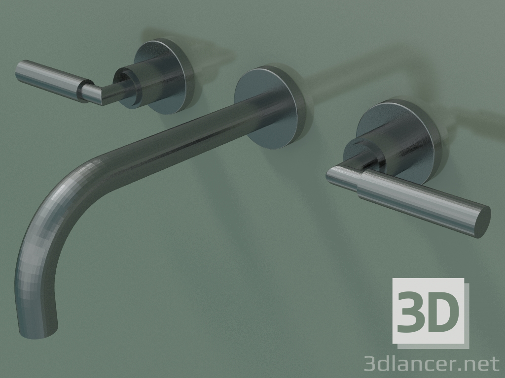 3D modeli Çöp setsiz duvara monte lavabo bataryası (36712 882-990010) - önizleme