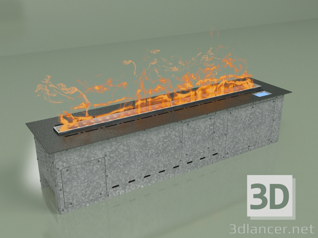 3D modeli Buharlı şömine Vepo 1000 (siyah mat) - önizleme