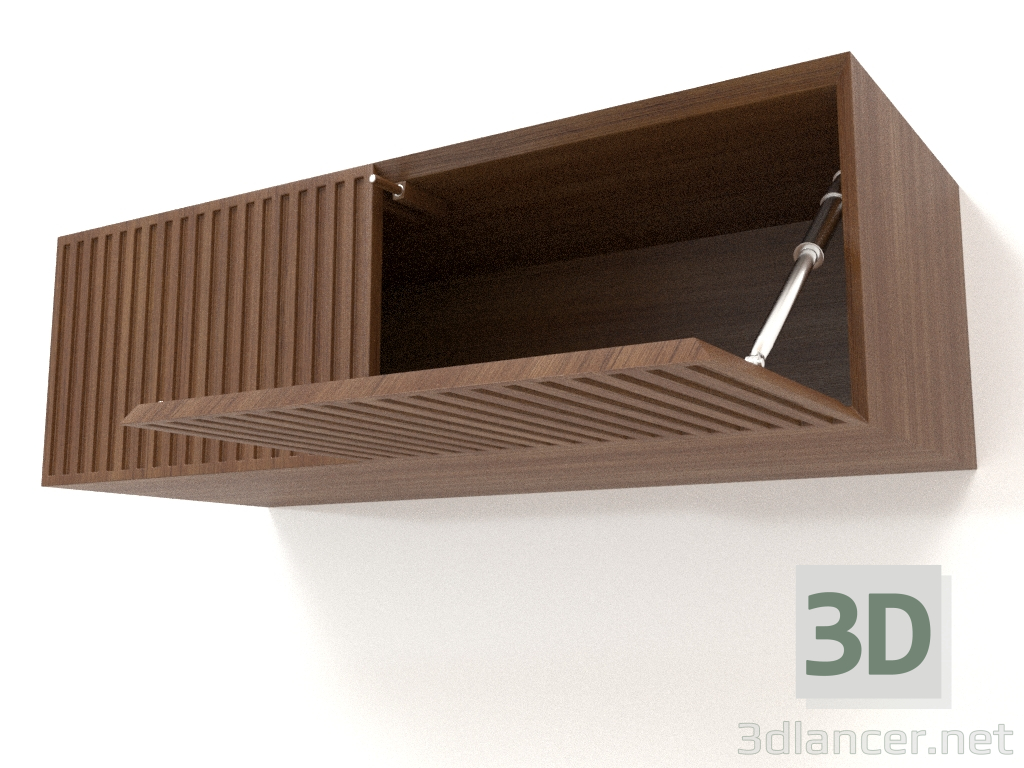 3 डी मॉडल हैंगिंग शेल्फ ST 06 (खुला दरवाजा) (800x315x250, लकड़ी की भूरी रोशनी) - पूर्वावलोकन