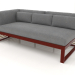 3D Modell Modulares Sofa, Abschnitt 1 links (Weinrot) - Vorschau
