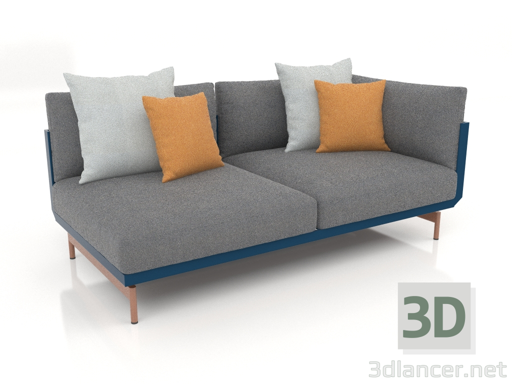 modello 3D Modulo divano, sezione 1 destra (Grigio blu) - anteprima