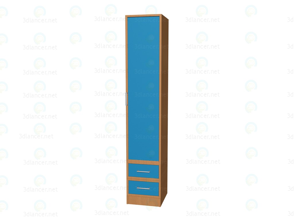 3d model Sección 1 puerta, 2 cajas K221 - vista previa