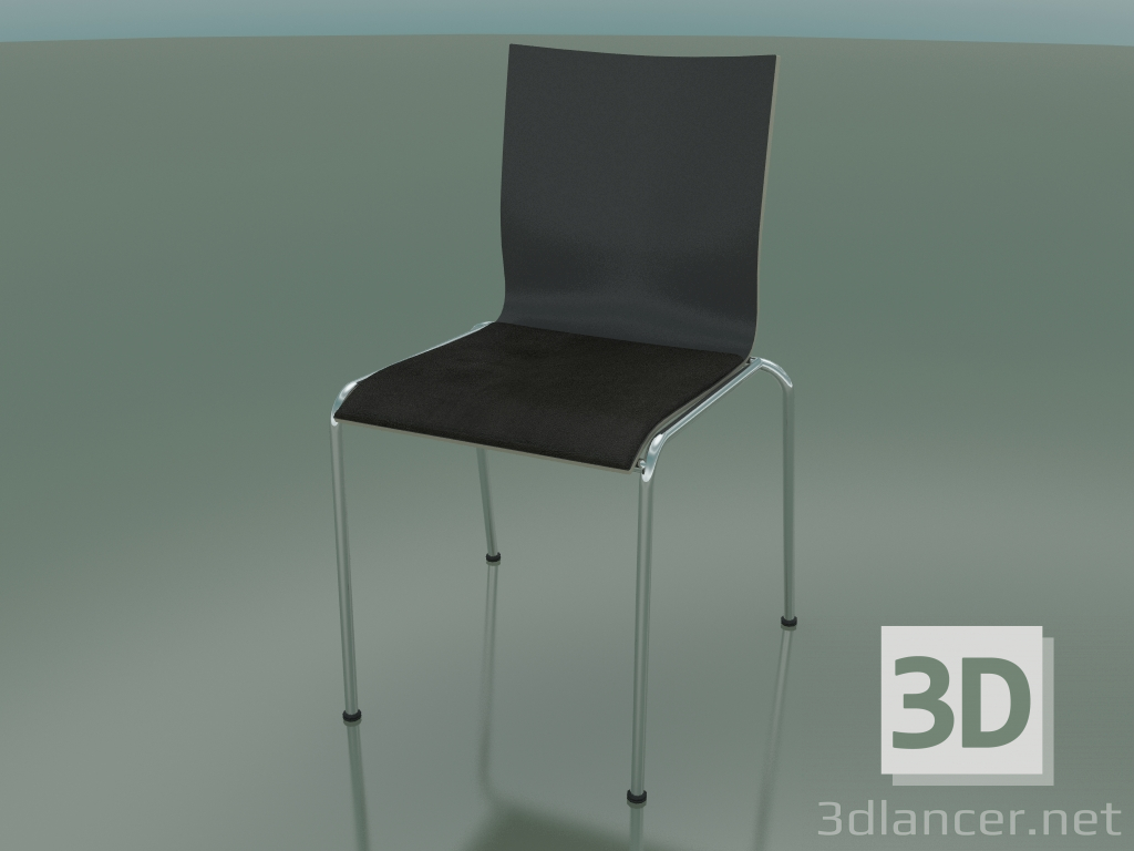 3D Modell 4-Beinstuhl mit Lederpolsterung (101) - Vorschau