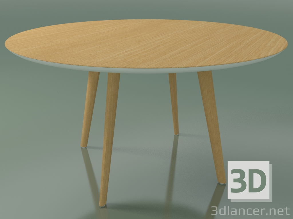 modello 3D Tavolo rotondo 3501 (H 74 - P 134 cm, M02, rovere naturale) - anteprima