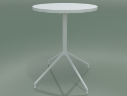 Runder Tisch 5709, 5726 (H 74 - Ø59 cm, ausgebreitet, Weiß, V12)