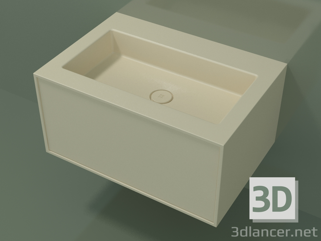 modello 3D Lavabo con cassetto (06UC42401, Bone C39, L 72, P 50, H 36 cm) - anteprima