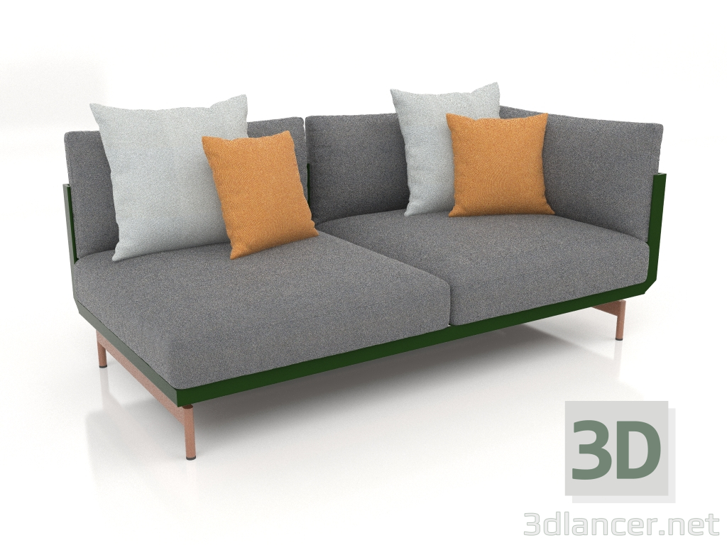 3D modeli Kanepe modülü, bölüm 1 sağ (Şişe yeşili) - önizleme