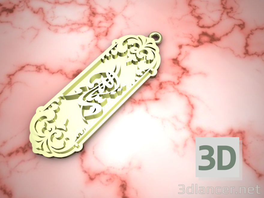 modèle 3D de pendentif islam acheter - rendu