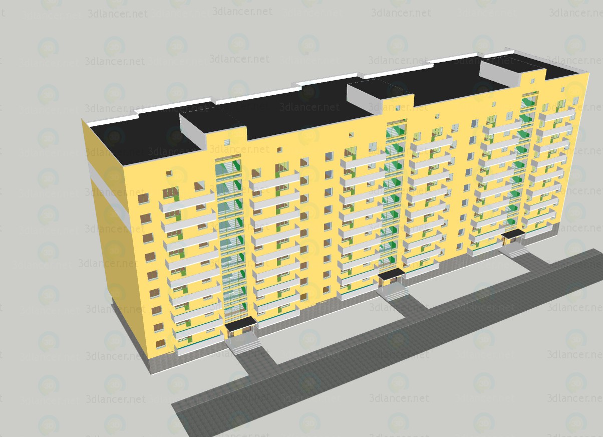 3d Model 87 series of dwelling house model buy - render