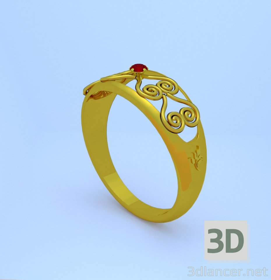 modello 3D anello - anteprima