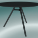 modèle 3D Table MART (9834-01 (⌀ 110cm), H 73cm, noir HPL, extrusion d'aluminium, revêtement en poudre noir) - preview