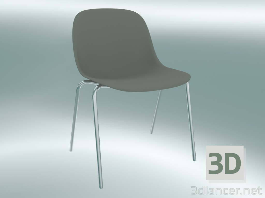 Modelo 3d Cadeira de fibra A-Base (cinza) - preview