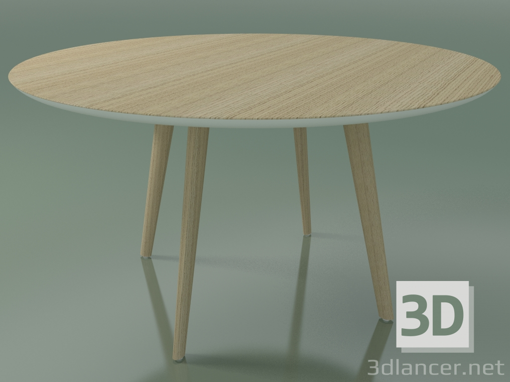 3D Modell Runder Tisch 3501 (H 74 - T 134 cm, M02, gebleichte Eiche) - Vorschau