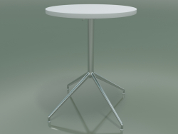 Runder Tisch 5709, 5726 (H 74 - Ø59 cm, ausgebreitet, Weiß, LU1)