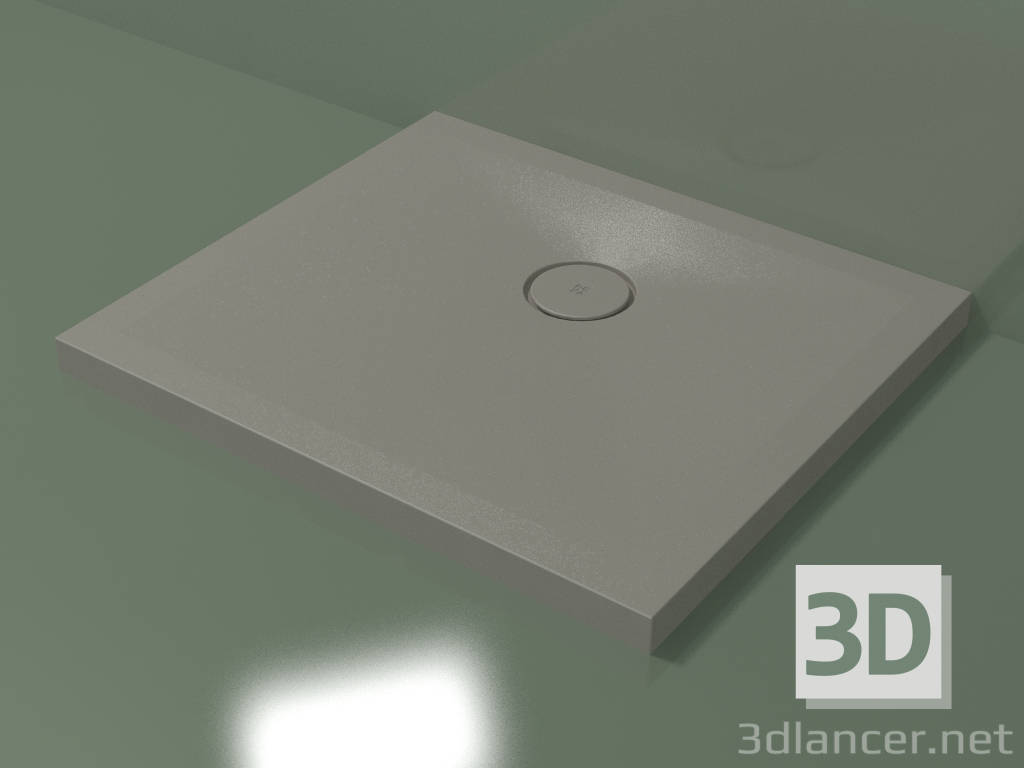 modello 3D Piatto doccia (30UB0117, Clay C37, 80 X 70 cm) - anteprima