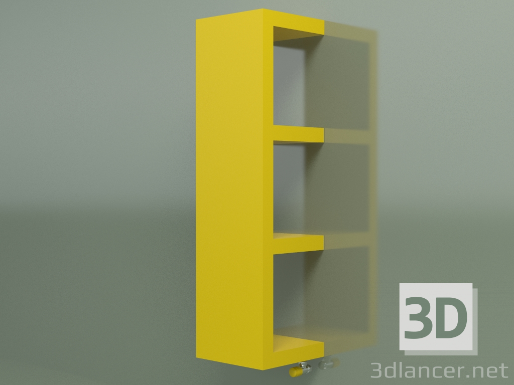 modello 3D Radiatore QUADRAQUA (1116x300, Giallo - RAL 1021) - anteprima